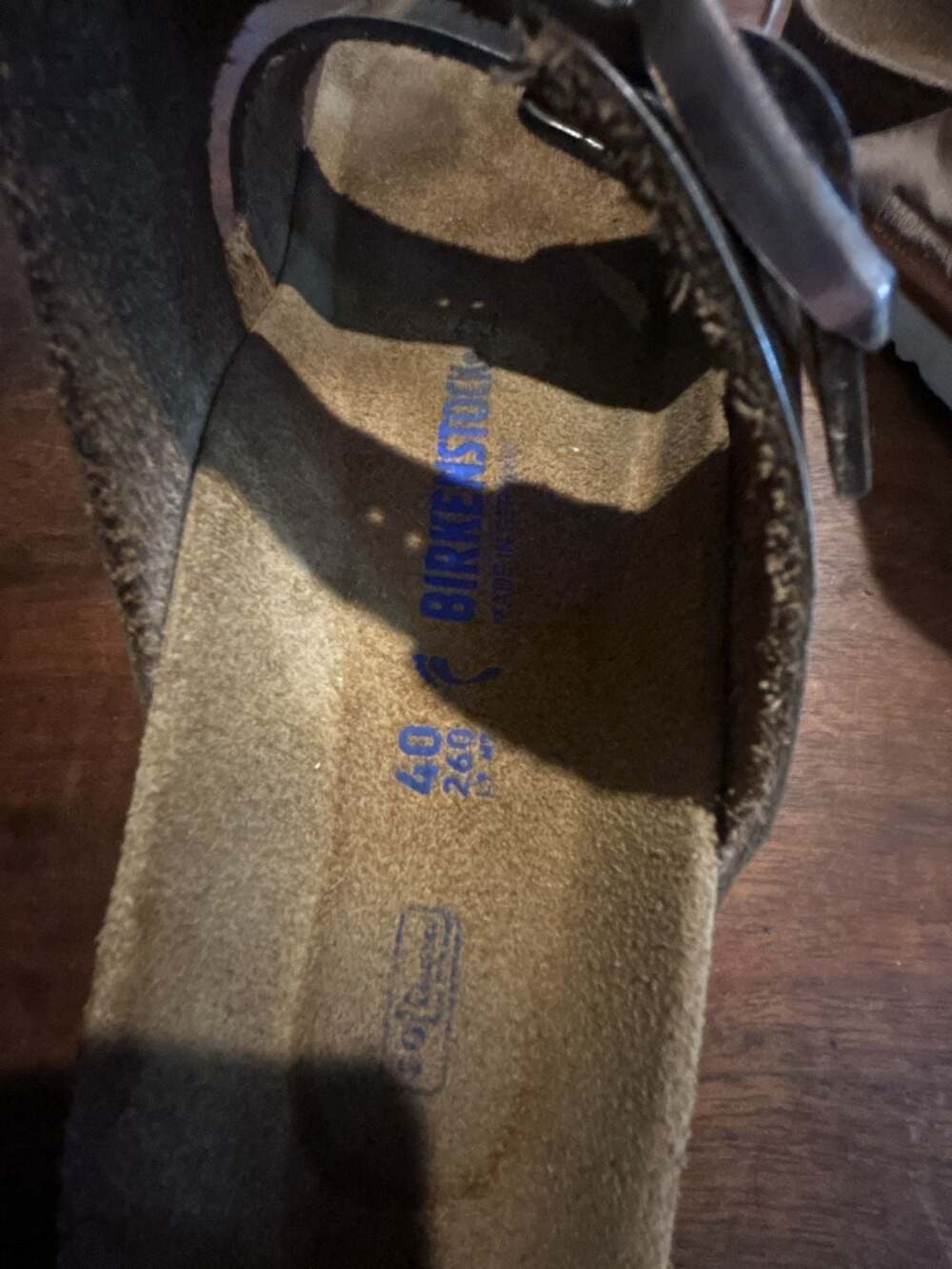 Birkenstock Arizona Soft Footbed Rose Gold Leather Sandals - Picture 5 of 11